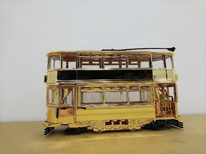 ■CORGIコーギー CC25207 FULLY CLOSED GOLD PLATED TRAM Elizabeth Ⅱエリザベス女王 モデル路面電車ミニカー　ゴールドクローム　