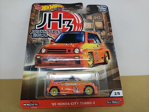 ■ HOTWHEELSホットウィール 日本ヒストリックス [2/5] 1:64 ’85 HONDA CITY TURBO Ⅱ ホンダシティーターボ ミニカー