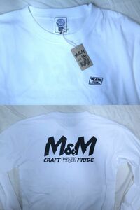 未使用品 M&M CUSTOM PERFORMANCE ロンT XL ホワイト ロングTシャツ