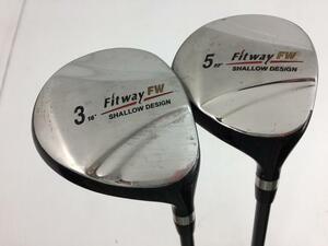 即決 お買い得品！中古 Fitway フェアウェイ 3W.5W オリジナルカーボン 16/22 R