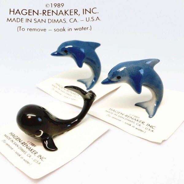 ★即決★ HAGEN RENAKER ヘイゲン リネカー 陶器 動物 フィギュア イルカ ドルフィン ジャンプ クジラ USA ミニチュア インテリア