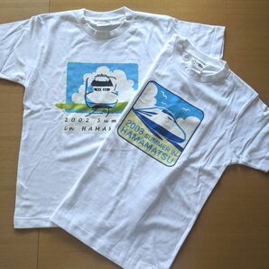 700系新幹線 子ども用 半袖Tシャツ ジュニアLサイズ JR東海浜松工場イベント 2002 2003 2枚セット 男の子用