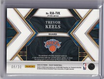 [30枚限定] NBAカード 22-23 Select Basketball Trevor Keels RC Patch Auto Neon Orange Pulsar Prizms FOTL /30 ルーキー Knicks_画像2