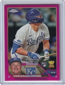 [399枚限定] MLBカード 2023 Topps Chrome Update Vinnie Pasquantino Mangenta Refractor /399 RC ルーキー Kansas City Royals