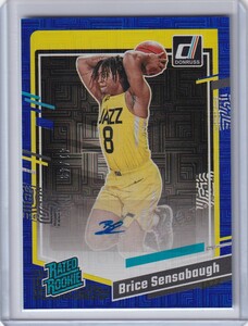 [49枚限定] NBAカード 2023-24 Panini Donruss Basketball Brice Sensabaugh RC Choice Blue Auto /49 ルーキー Utah Jazz