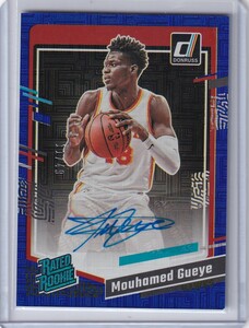 [49枚限定] NBAカード 2023-24 Panini Donruss Basketball Mouhamed Gueye RC Choice Blue Auto /49 ルーキー Atlanta Hawks