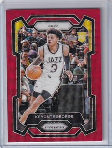 [キヨンテ・ジョージ] NBAカード 2023-24 Prizm Basketball Keyonte George Red Wave RC ルーキー Utah Jazz