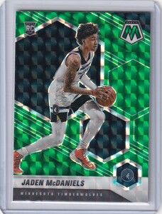 NBAカード 2020-21 Mosaic Basketball Jaden McDaniels RC Green Mosaic ルーキー ジェイデン・マクダニエルズ Timberwolves