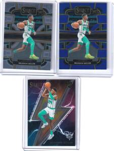 [ブランドン・ミラー] NBAカード 3枚 2023-24 Select Basketball Brandon Miller all RC ルーキー Hornets