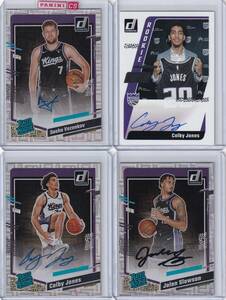 [4 sheets Sakura men to* King sRC Auto] NBA 23-24 Donruss Basketball Colby Jones / Sasha Vezenkov / Jalen Slawson RC Auto rookie 