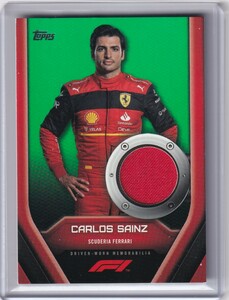 [75 листов ограничение ] 2022 Topps Formula 1 F1 Carlos Sainz Relic Green /75 Ferrarikaru Roth * автограф tsu