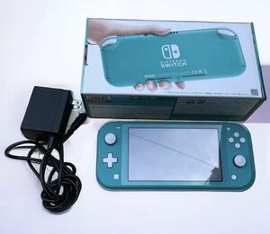 【稼働品】Nintendo Switch Lite ニンテンドースイッチライト 本体 ターコイズ HDH-S-BAZAA 充電器付　1円〜