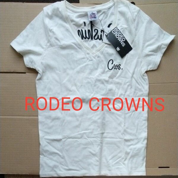 未使用 RODEO CROWNS Vネック Tシャツ タグ付き ロデオクラウン 訳あり