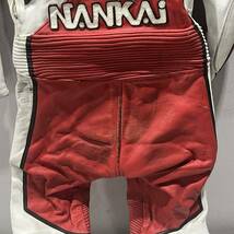 NANKAI/南海 レーシングスーツ 赤 白 革ツナギ Lサイズ 現状品_画像8