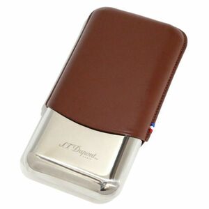  Dupont S.T.Dupont 183021 leaf volume 3ps.@ for Triple leather & stainless steel cigar case | leaf volume inserting | cigar holder new goods 