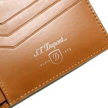 デュポン S.T.Dupont 170501 高級本革 パンチングレザー 二つ折り財布 (キャメル) 定価3.1万 新品_画像5