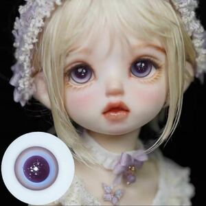 ドール グラスアイ 人形 BJD ブルーレッド　18mm MSD SD A品