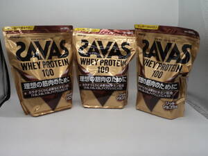 B0247 unopened goods health food The bus whey protein 100 980g×3 sack Ricci chocolate taste SAVAS WHEY PROTEIN 100