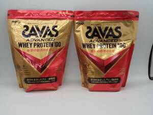 B0272 未開封品 健康食品 ザバス アドバンスト ホエイプロテイン 900g×2袋 ココア味 SAVAS ADVANCED WHEY PLOTEIN 100 賞味期限2025年4月