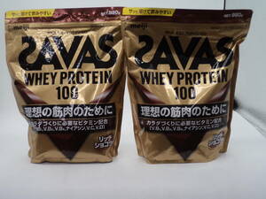 B0309 unopened goods health food The bus whey protein 100 980g×2 sack Ricci chocolate taste SAVAS WHEY PROTEIN 100