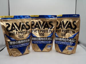 B0336 unopened goods health food The bus whey protein 100 980g×3 sack vanilla taste SAVAS WHEY PROTEIN 100 best-before date 2024 year 11 month best-before date 2025 year 2 month 