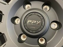 §新品 PPX D10X 17X8J+20 139.7-6H ホイールのみ4本 ハイラックス タコマ ハイラックス サーフ FJクルーザー マットダークガンメタリック_画像3