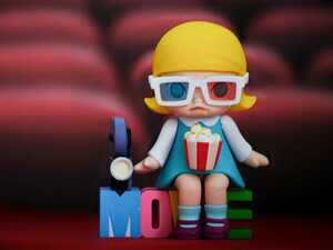 POP MART ONE DAY OF MOLLY 1DAYシリーズ Movie Time Molly ムービータイム モリー POPMART ポップマート フィギュア 内袋未開封