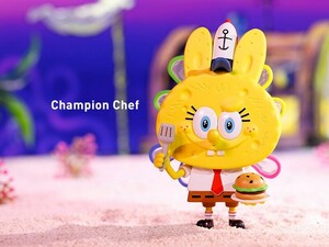 POP MART LABUBU ザ・モンスターズ × スポンジ・ボブ シリーズ Champion Chef POPMART ポップマート ラブブ フィギュア 内袋未開封
