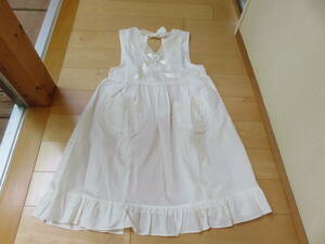 ! unused!* sun tea na* apron dress beautiful lace ribbon * flower decoration white group 