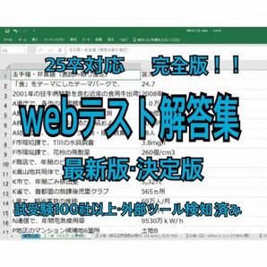 【限定特価】WEBテスト解答集