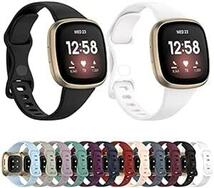 fitbit versa4/versa3/sense2/sense用バンド ベルト 細い帯 替えバンド TPU製 柔らかい 通_画像5