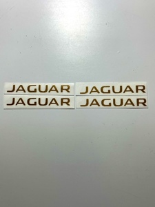 JAGUAR ジャガー ドアバイザーサイズ ゴールドステッカー 金色４枚セット インテリア 携帯 他色々 カッティングステッカー4枚セット
