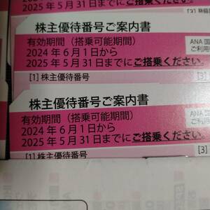 ANA株主優待券4枚　2024.6.1～2025.5.31