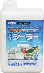 アサヒペン 塗料 ペンキ 強浸透性水性シーラー 1L 透明 クリヤ 水性 カチオンシーラー 下塗り用 1回塗り ヤニ止め効果 アク