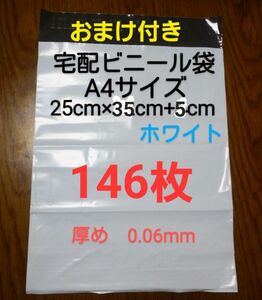 大感謝　宅配ビニール袋A4サイズ厚め　146枚