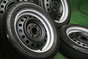 カスタムホイール　軽四　軽トラ　4.5J　OFF+45　155/65R14　ホワイトリボン　キャンピング　マッドスター　アゲトラ