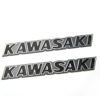 KAWASAKI カワサキ ゼファー750/1100用 立体 エンブレム 黒色 2枚セット　アルミ製_画像1