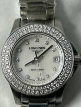 △未使用 LONGINES L3.158.0 ダイヤベゼル コンクエスト レディース ロンジン_画像1