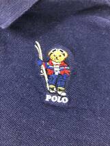 □POLO RALPH LAUREN 長袖ポロシャツ 6(120) 紺 ポロラルフローレン キッズ ポロベア 綿100％ 複数落札同梱OK B240510-3●_画像3