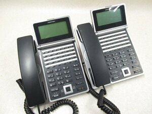 Ω ZZI2 358 保証有 12年製 岩通 LEVANCIO レバンシオ 24ボタン電話機 IX-24KT-N(BLK) 2台セット ・祝!10000取引突破!!