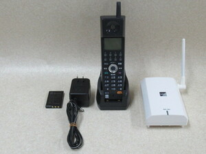 Ω XH1 1684 ∞ 保証有 キレイめ 17年製 サクサ SAXA PLATIAⅡ コードレス電話機 WS805(K) 電池付　動作OK・祝10000！取引突破！