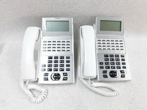 Ω ZZG1 2413♪ 保証有 キレイめ NTT NX2-(24)BTEL-(1)(W) 24ボタンバス標準電話機 東17年製 2台 N1対応・祝10000！取引突破！同梱可