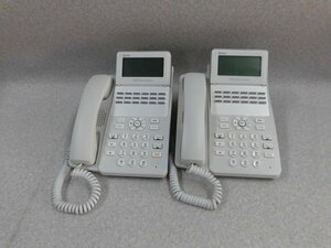 Ω ZJ2 188♪ 保証有 NTT αA1 西15年製 A1-(18)STEL-(1)(W) 18ボタンスター電話機 動作済 同梱可 ２台