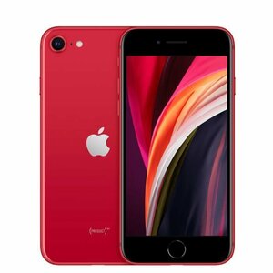 新古品 iPhoneSE（第2世代） 64GB (PRODUCT)RED A2296 国内版SIMフリー デュアルSIM ガラスフィルム特典 se2-64re-s290h3