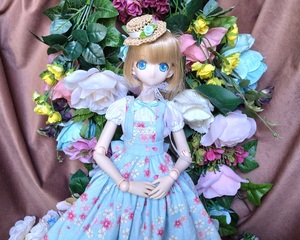 アゾン４５用の服AF305（ｆ・桜青）ＭＤＤ・ＤＤＰ・オビツ５０にも