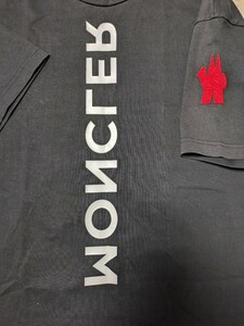 ★超希少★反転ロゴ★MONCLER★モンクレール★ビッグロゴTシャツ★ブラック黒★L★国内正規品★確実正規品★ビックサイズ