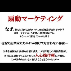 ■扇動マーケティング■MP4/MP3/PDF■フルセット■人の心を魅了する禁断の文章述語■コピーライティング■