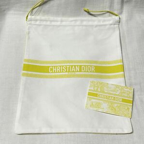 Christian Dior ディオール ノベルティ 2024 サマーコレクション 巾着 ポーチ イエロー ムエット 新品未使用♪