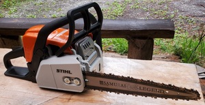 スチール　STIHL　チェーンソー　MS170C　改　侍カービング付き　未使用品