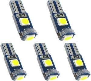 5個セット　LED T5 3030SMD 3連 ホワイト　電球 led M6